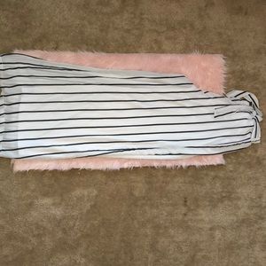 Wide Leg Pin Striped Pants